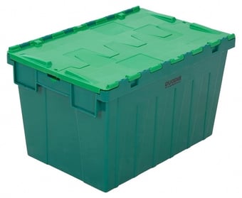 picture of BiGDUG Tote Boxes - 355h x 400w x 600d mm - 62 Litre - Two Tone Green - [BDU-TSPALC62G]