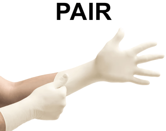 picture of Ansell TouchNTuff 73-500 Sterile Neoprene Disposable Cream Glove - Pair - AN-73-500