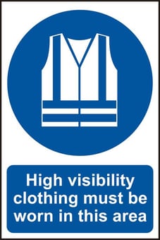 picture of Spectrum High visibility jackets must be worn in this area – PVC 200 x 300mm - SCXO-CI-0022