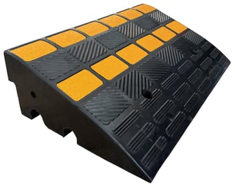 Picture of Way4Now - Yellow Reflective Heavy Duty Driveway Rubber Kerb Ramp 600 x 360 x 150mm - SHU-D-CR-2