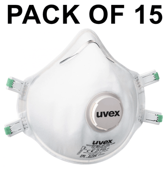 picture of Uvex Silv-Air C 2310 Planet FFP3 Preformed Valved Mask - Pack of 15 - [TU-8762313]