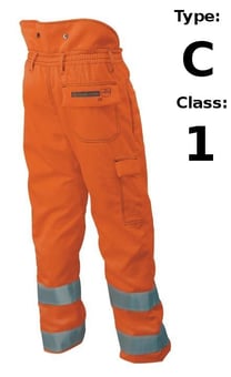 picture of Francital Design C Hi Viz Orange Railway Chainsaw Trousers - SF-XS/FINR011