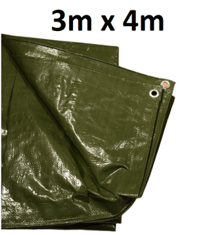 picture of Tarpaulin Multi Tarp 100gsm Green - 3m x 4m - [LTR-012605]