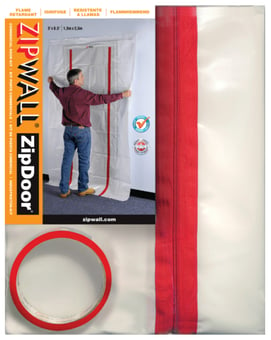 picture of ZipWall® - Commercial ZipDoor® Kit - Flame Retardant - 35cm x 27cm x 4cm - [ZP-ZDC]