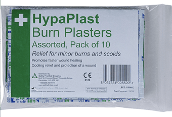 picture of Hypoallergenic HypaPlast Burn Plasters - Assorted - Pack of 10 Individually Wrapped - [SA-D9080]