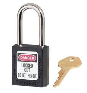 picture of Masterlock - Zenex 410 Lock-Out Padlock - Black - With One Unique Key - [MA-410BLK]