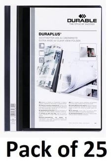 picture of Durable - DURAPLUS® Presentation Folder - Black - Pack of 25 - [DL-257901]