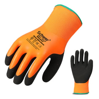 picture of Winter Thermal Waterproof Orange Work Gloves - [CAS-3302-1]