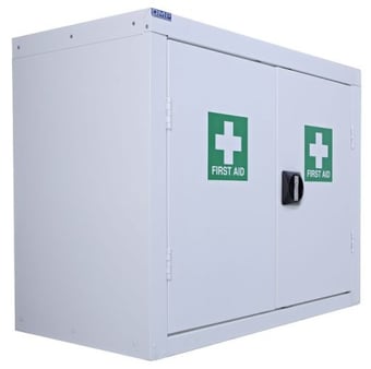 picture of QMP Wall Mounted First Aid Cupboard - 1 Shelf - 570H x 850W x 255D mm - [QM-CF855725MWXX]
