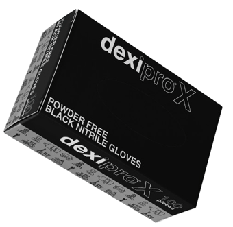 picture of Dexi Pro X Black Nitrile Glove - Box of 50 Pairs - SMX-71996