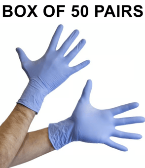 picture of Chemsplash Multi-Task Nitrile Powder Free Disposable Gloves - Blue - Box of 50 Pairs - BG-4010-BLUE