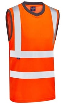 Picture of Ashford - Orange Hi-Vis Comfort Sleeveless T-Shirt - LE-V01-O - (DISC-R)