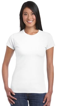 picture of Gildan 64000L Softstyle® Ladies T-Shirt - BT-64000L-WHITE