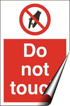 Picture of Do Not Touch Sign - 200 x 300Hmm - Self Adhesive Vinyl - [AS-EC45-SAV]
