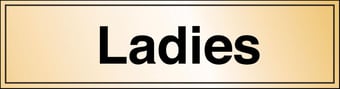 picture of Prestige Ladies Sign - Gold Effect - 300 x 100Hmm - 1.5mm Aluminium - [AS-GOLD17-ALU]