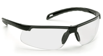 picture of Pyramex Ever-Lite Half Frame Safety Glasses Black - Clear H2MAX Anti-Fog - [PMX-ESB8610DTM]