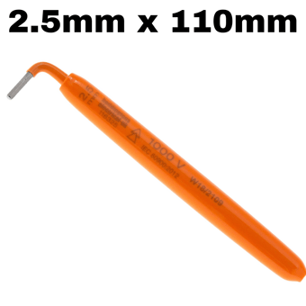 picture of Boddingtons Electrical Insulated Angled Allen Keys - 2.5 x 110 - [BD-116325] - (DISC-R)