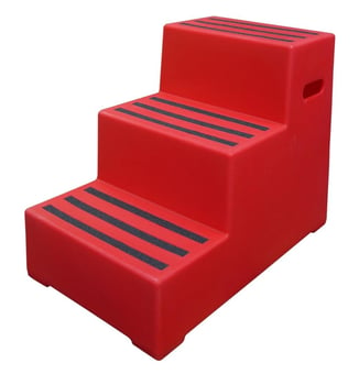 Picture of Manual Handling Red Premium Safety Steps - 3 Step - [SL-ACCESS109-R]