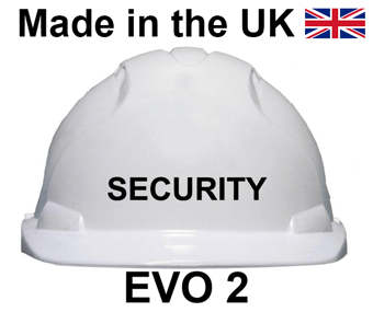 picture of JSP - EVO2 Safety Helmet - SECURITY Printed on Front in Black - [JS-AJE030-000-100-SEC]