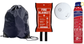 picture of Budget Fire Property Safety Pack – In a Handy Pull String Bag - [IH-BUDGETSAFETYPACK]