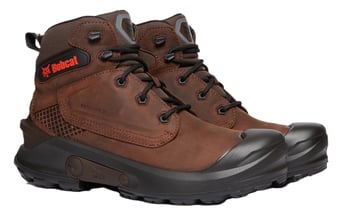 picture of Bobcat BASTION Fargo Waterproof Safety Boot - S7L SR HRO SC FO - Dark Brown - OVL-BC11551-244 - (LP)