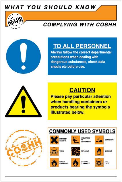 picture of Complying with COSHH Poster - 400 x 600Hmm - 1mm Rigid Plastic - [AS-WSK7-RP]