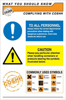 Picture of Complying with COSHH Poster - 400 x 600Hmm - 1mm Rigid Plastic - [AS-WSK7-RP]