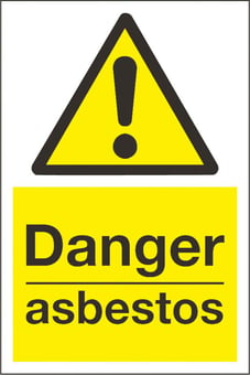 picture of Danger Asbestos Sign - 200 x 300Hmm - Rigid Plastic - [AS-WA68-RP]