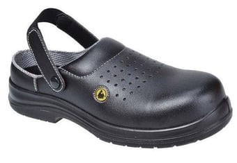 picture of Portwest - Compositelite ESD Perforated Safety Clog - Black - PW-FC03BKR