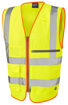 Picture of Foreland - Hi-Vis Yellow Superior Waistcoat With Tablet Pocket - LE-W24-Y