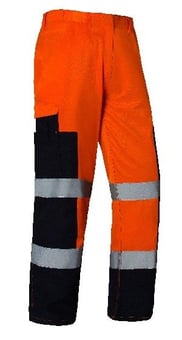 Picture of Aqua Premium Orange/Navy Ballistic Cargo Trouser - Tall Leg - FU-TR371-000-208-TALL