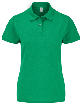 picture of Fruit of The Loom - Lady Retro Heather Green - Polo Shirt - [BT-63212-RHGRN]