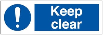 Picture of Keep Clear Sign LARGE - 600 x 200Hmm - Self Adhesive Vinyl - [AS-MA20-SAV] 