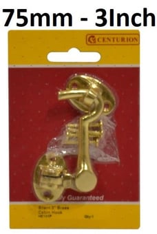 picture of PB Silent Pattern Cabin Hook - 75mm (3") - Single - [CI-HE101P]