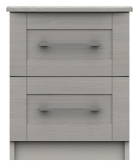 Picture of One Call Andante 2 Drawer Bedside - Light Grey - [OCF-ANLGB2]