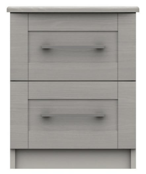 picture of One Call Andante 2 Drawer Bedside - Light Grey - [OCF-ANLGB2]