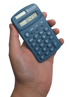 picture of Fully Detectable Handheld Calculator - Solar Powered - 110mm x 70mm - [DT-202S-P01]