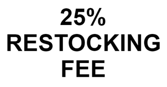 picture of Restocking Fee - 25% - VAT FREE - [IH-25FEEVATFREE]