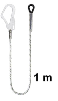 picture of Kratos Restraint Kernmantle Rope Lanyard With Scaffold Hook - 1 mtr - [KR-FA4050210]