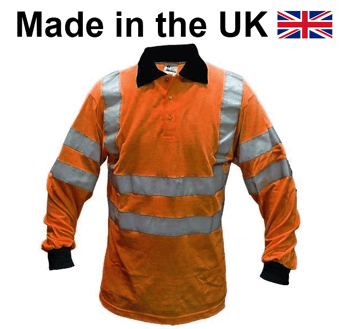 picture of Hi Vis Orange Fire Retardant Long Sleeve Polo - YA-GFRAS01-OR