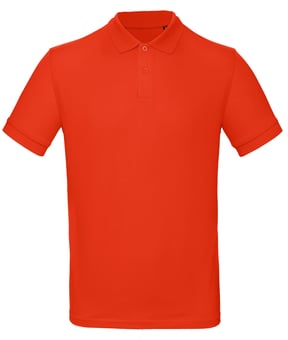 Picture of B&C Men's Organic Inspire Polo Fire Red - RLW-BA260FRED