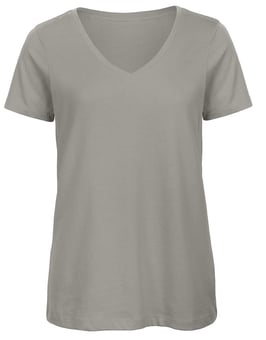 picture of B&C Women's Organic Inspire V-Neck Tee - Light Grey - BT-TW045-LGRY