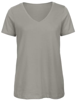 picture of B&C Women's Organic Inspire V-Neck Tee - Light Grey - RLW-B119FLGRE