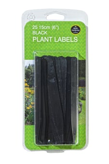 picture of Garland 15cm Black Plant Labels - Pack of 25 - [GRL-W0872]