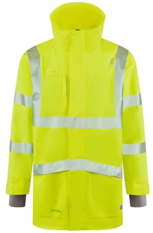 picture of Leo PETROC EcoViz 10K Performance+ Dobby Fleece-Lined Anorak - Yellow - LE-A08-Y