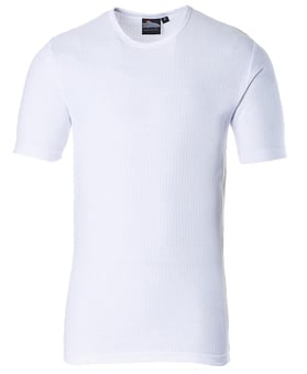 picture of Polycotton Thermal Short Sleeve T-Shirt - White - PW-B120WHT