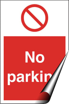 Picture of No Parking Sign LARGE - 400 x 600Hmm - Self Adhesive Vinyl - [AS-PR68-SAV]