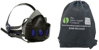 picture of 3M - Secure Click Reusable Half Face Mask - HF-800 Series - Large - TSSC Bag - [IH-KITHF803]
