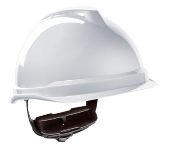 picture of MSA V-Gard 520 Safety Helmet Non-Vented White - Fas-Trac III PVC - [MS-GV912-0000000-000]