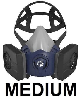 picture of Gentex PureFlo 1000 Lightweight Half Mask - GX-PF1000-HM-M - (DISC-R)